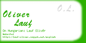 oliver lauf business card