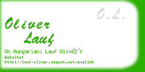 oliver lauf business card